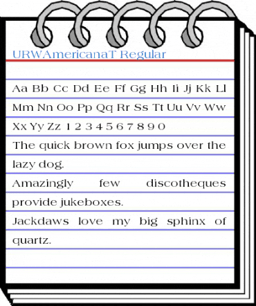 URWAmericanaT Regular Font