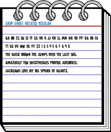 Grim Ghost Rotated Regular Font