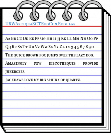 URWAntiquaSCTRegCon Regular Font