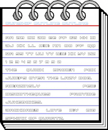 Gunship Outline Font