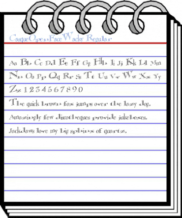 CasqueOpenFaceWacky Regular Font