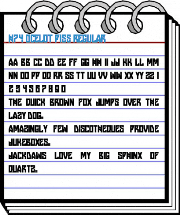 H74 Ocelot Piss Regular Font
