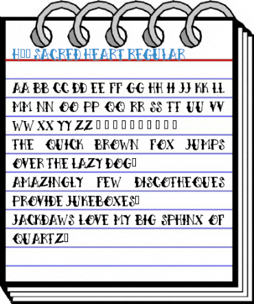 H74 Sacred Heart Regular Font