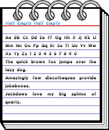 Half Empty Half Empty Font