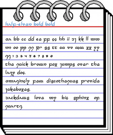 Half-Elven Bold Bold Font