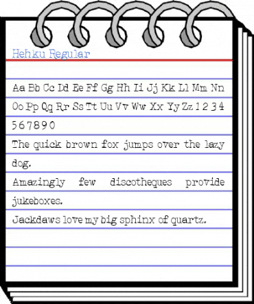 Hehku Regular Font