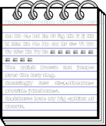 Hierograf Outline PERSONAL USE Regular Font