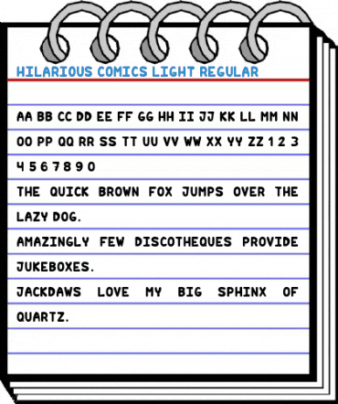 Hilarious Comics light Regular Font
