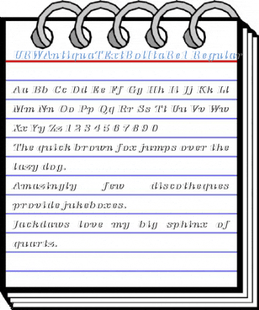 URWAntiquaTExtBolItaRe1 Regular Font