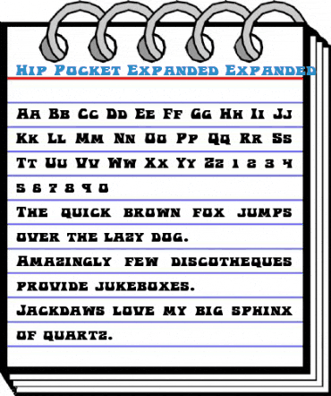 Hip Pocket Expanded Expanded Font