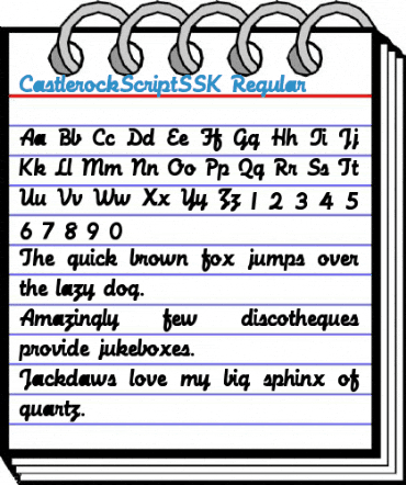 CastlerockScriptSSK Regular Font