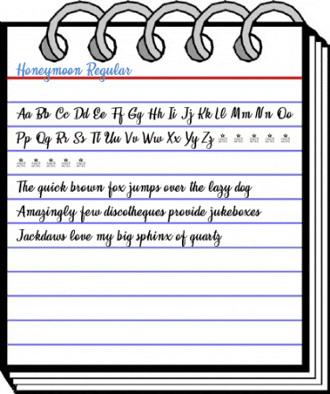 Honeymoon Regular Font