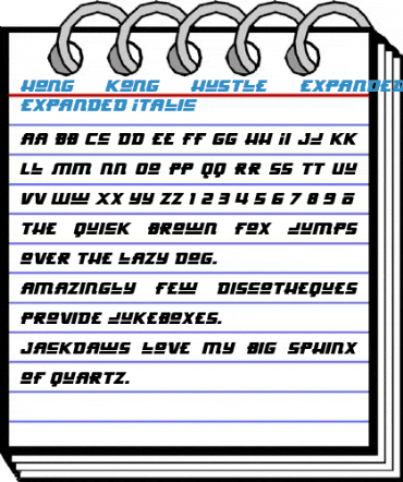 Hong Kong Hustle Expanded Italic Expanded Italic Font