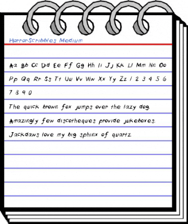 HorrorScribbles Medium Font
