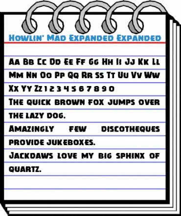 Howlin' Mad Expanded Expanded Font