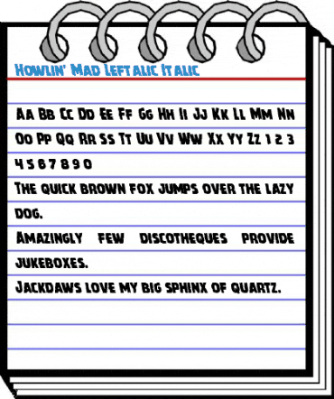Howlin' Mad Leftalic Italic Font