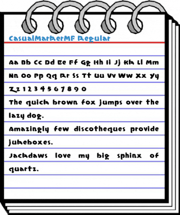 CasualMarkerMF Regular Font