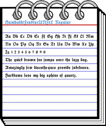 HumboldtFrakturUNZ1L Regular Font