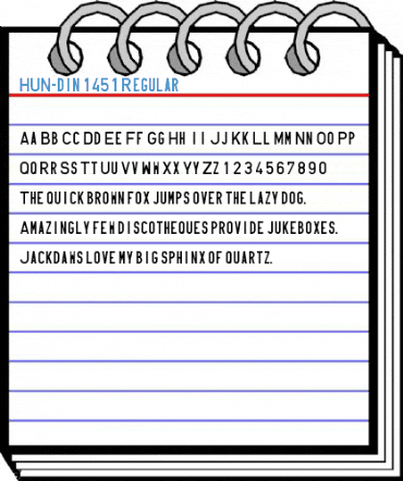 HUN-din 1451 Regular Font
