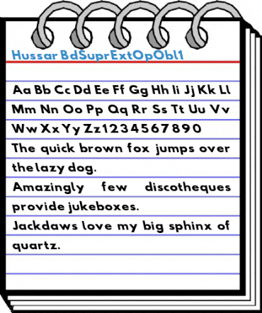 Hussar BdSuprExtOpObl1 Font