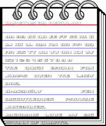 Iapetus 3D Regular Font