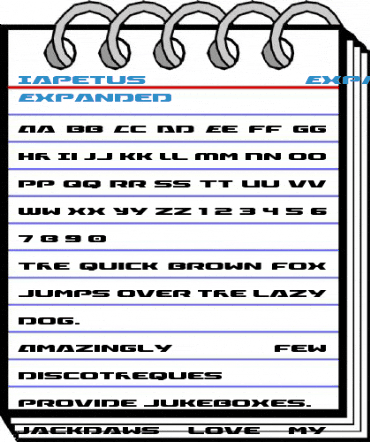 Iapetus Expanded Expanded Font