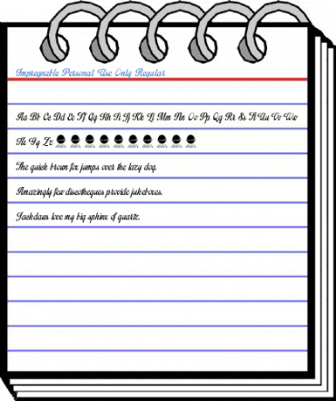 Impregnable Personal Use Only Regular Font
