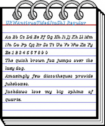 URWAntiquaTMedItaSh1 Regular Font