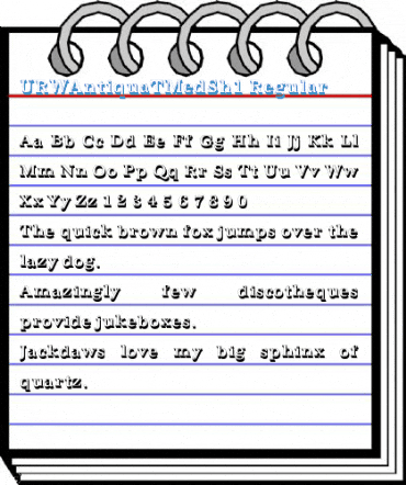 URWAntiquaTMedSh1 Regular Font