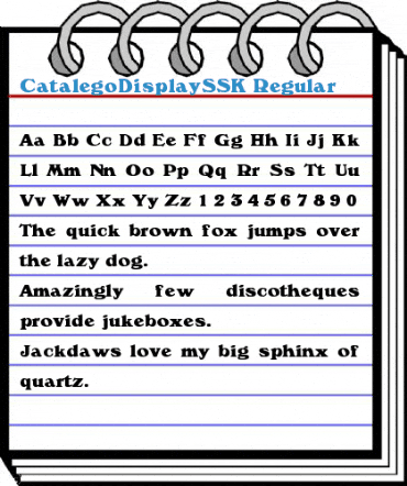 CatalegoDisplaySSK Regular Font