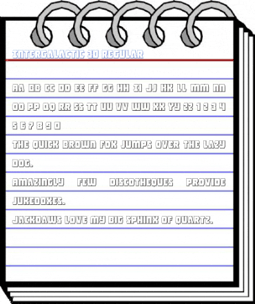 Intergalactic 3D Regular Font