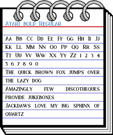 Atari bold Regular Font