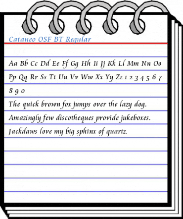Cataneo OSF BT Regular Font