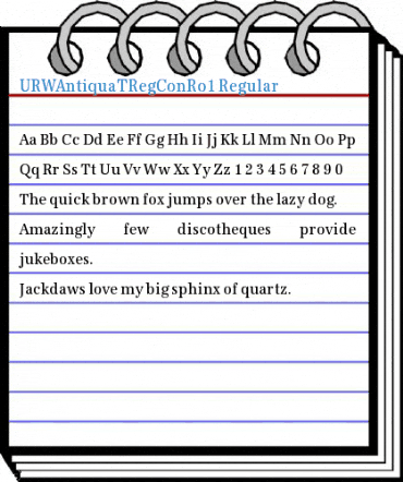 URWAntiquaTRegConRo1 Regular Font