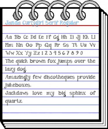 Janda Curlygirl Serif Regular Font