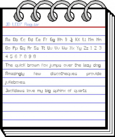 JD LED7 Regular Font