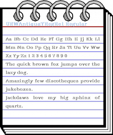 URWAntiquaTRegRe1 Regular Font