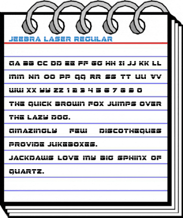 Jeebra Laser Regular Font