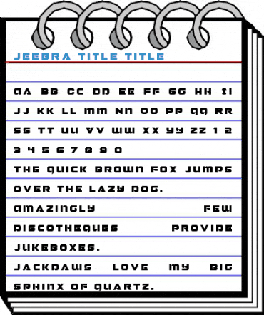 Jeebra Title Title Font