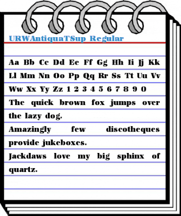 URWAntiquaTSup Regular Font