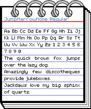 JumpNarrowNone Regular Font