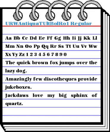 URWAntiquaTUltBolRo1 Regular Font