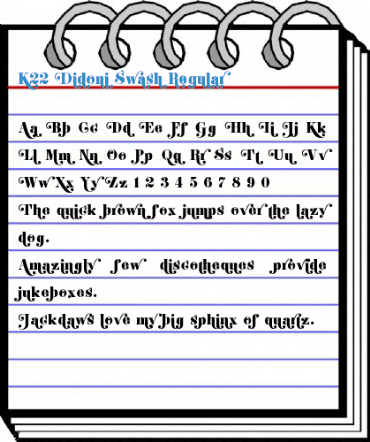 K22 Didoni Swash Regular Font