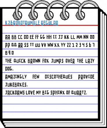 K26RobotRumble Regular Font