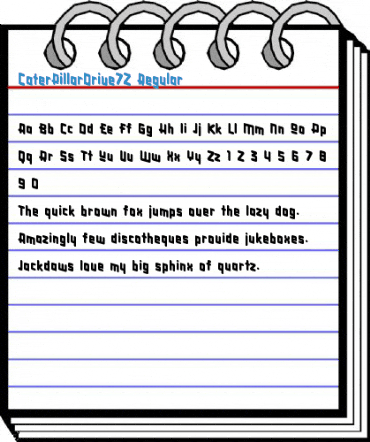 CaterPillarDrive72 Regular Font