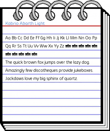 Kabrio Abarth Light Font