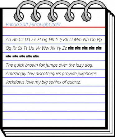 Kabrio Soft ExtraLight Italic Font