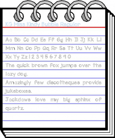 KG Miss Kindy Bubble Regular Font