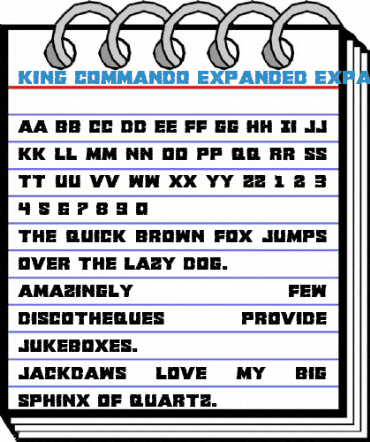 King Commando Expanded Font