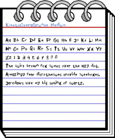 KleptoOperaGrunge Medium Font